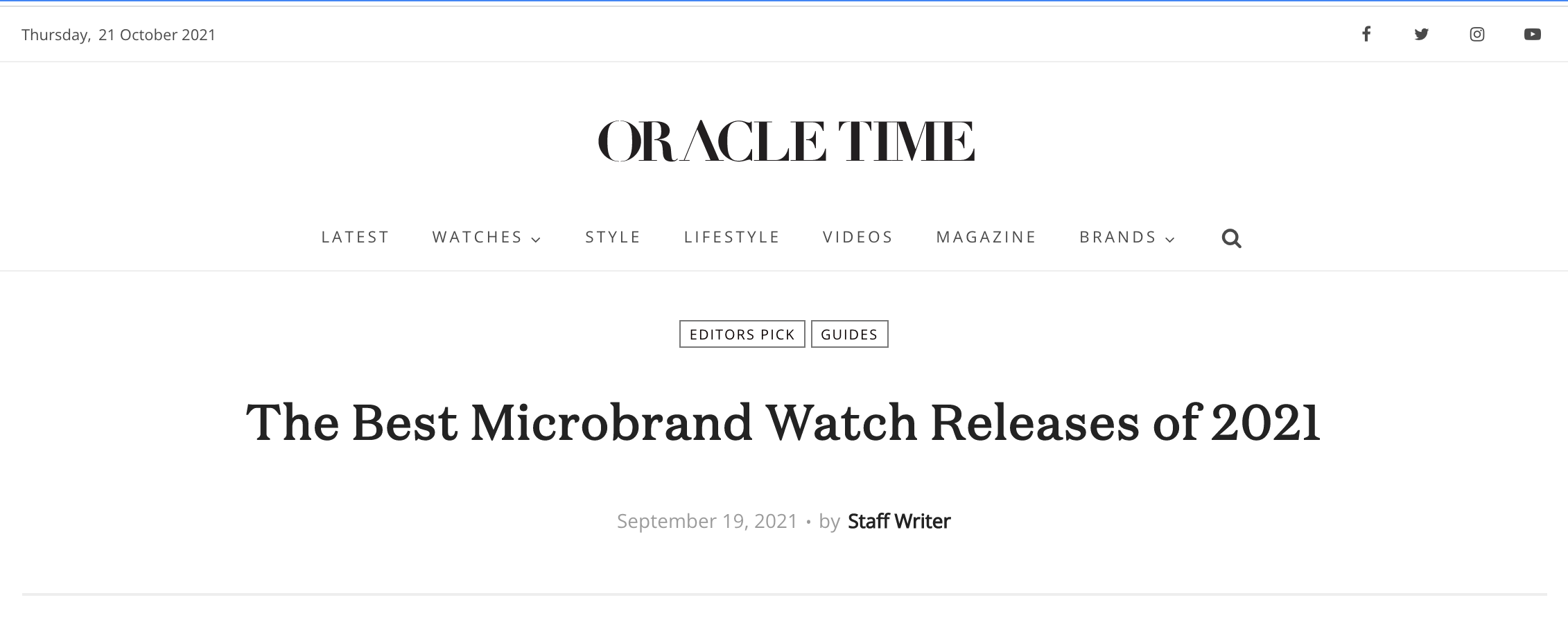 Oracle Time - The Best Microbrand Watch Releases of 2021 – THE SACRED ...
